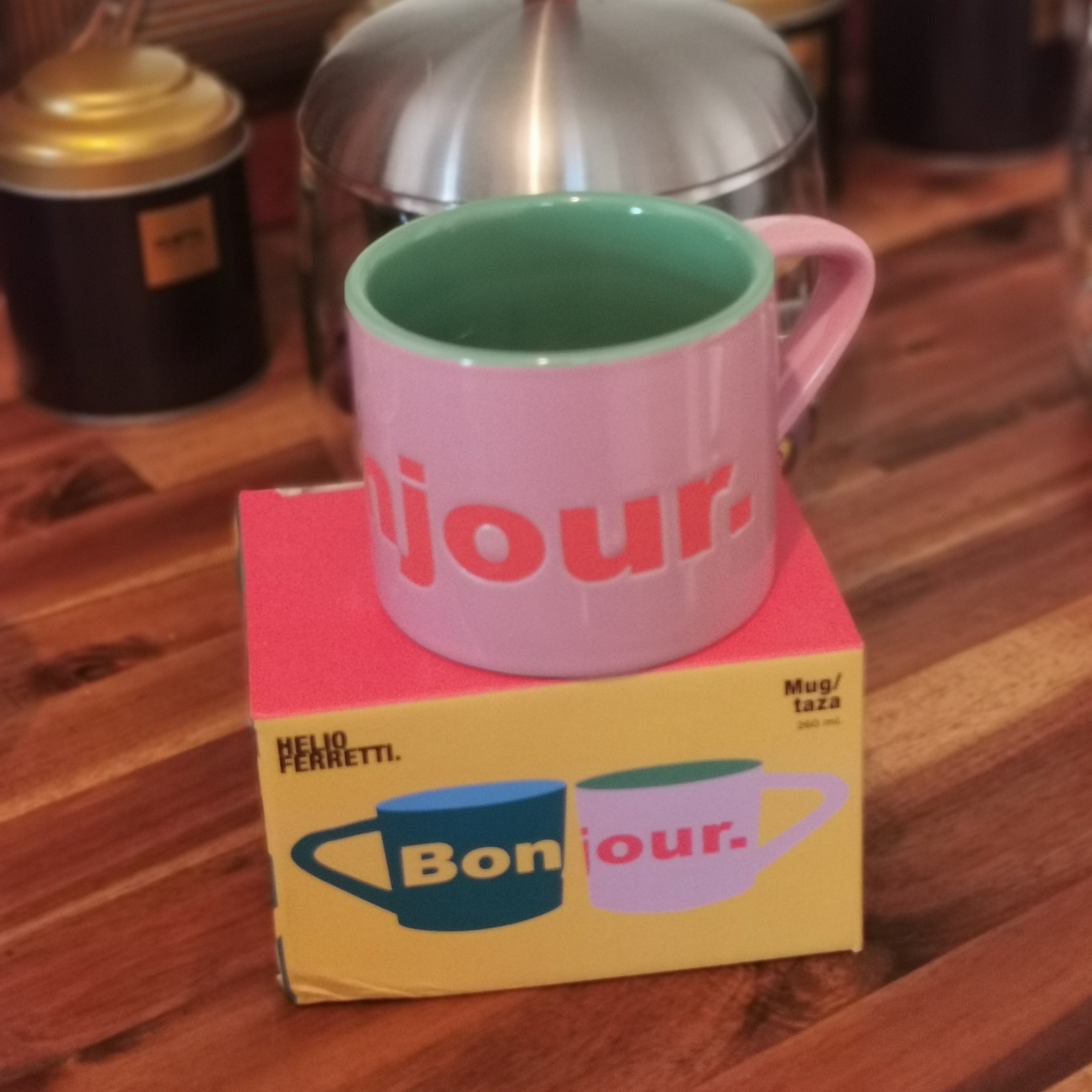 Mug BONJOUR - rose