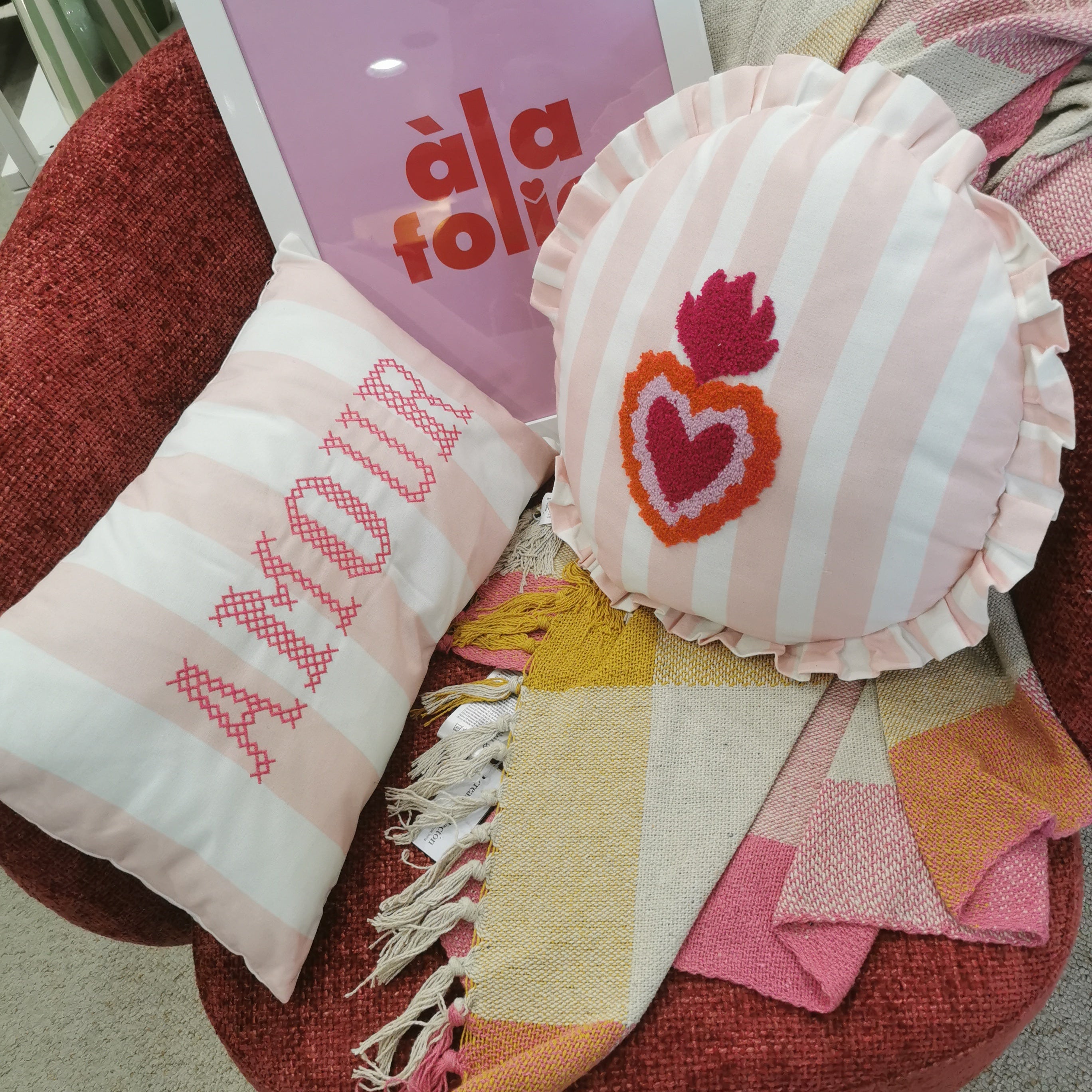 Coussin TRATTORIA rose - AMOUR