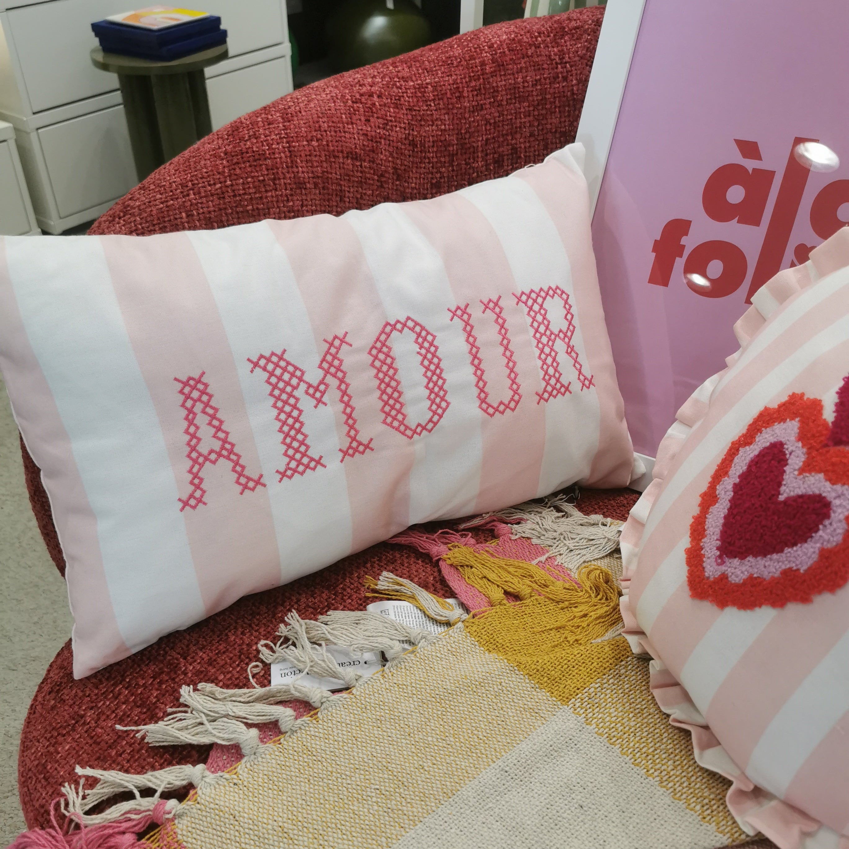 Coussin TRATTORIA rose - AMOUR