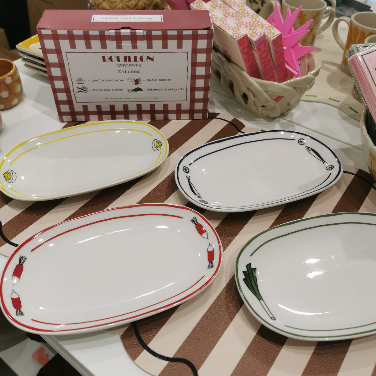 Set de 4 plats ovales Bouillon Entrée