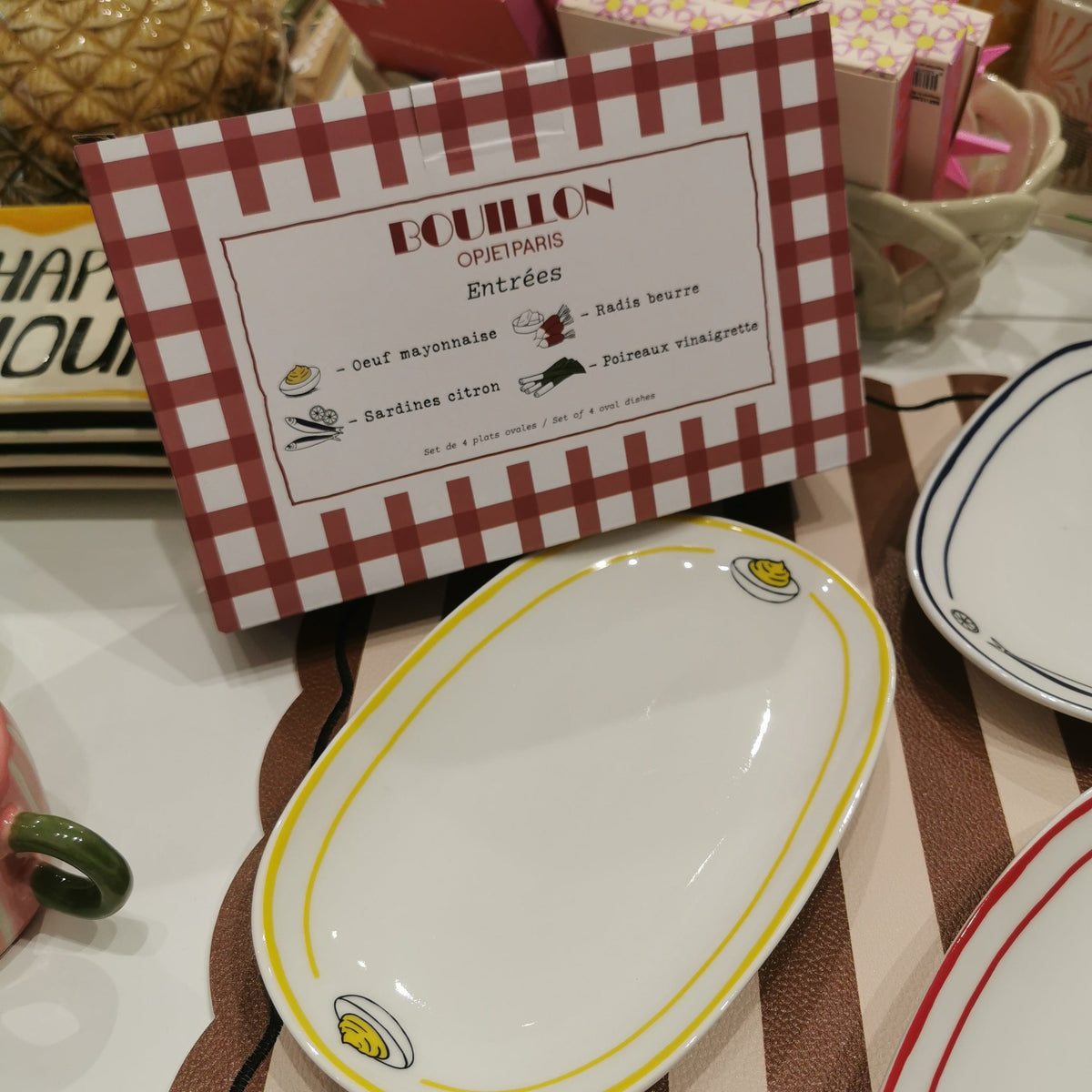 Set de 4 plats ovales Bouillon Entrée
