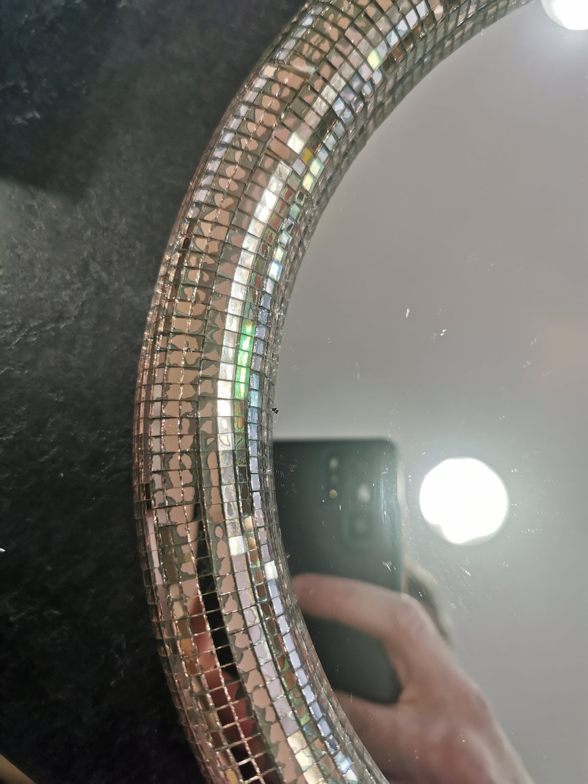 Miroir DISCO rond rose - SECONDE CHANCE