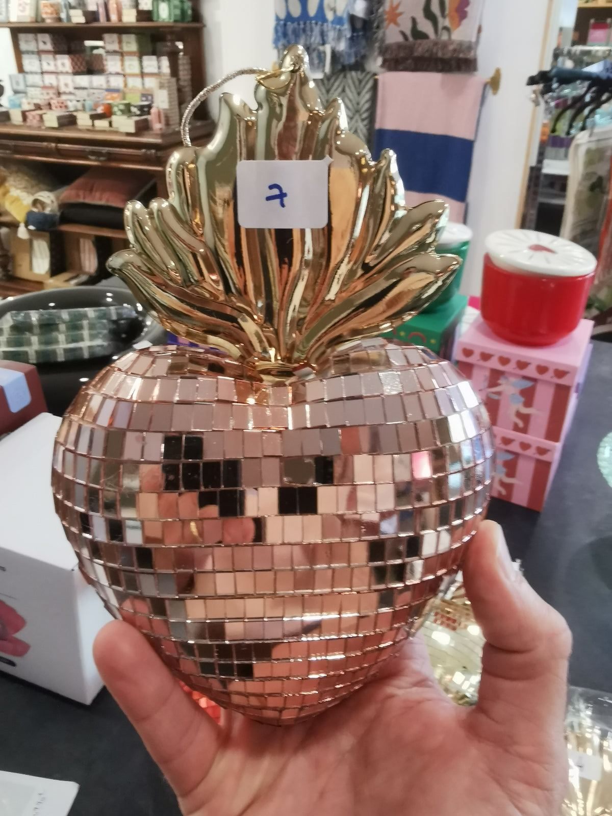 Cœur DISCO à suspendre - SECONDE CHANCE