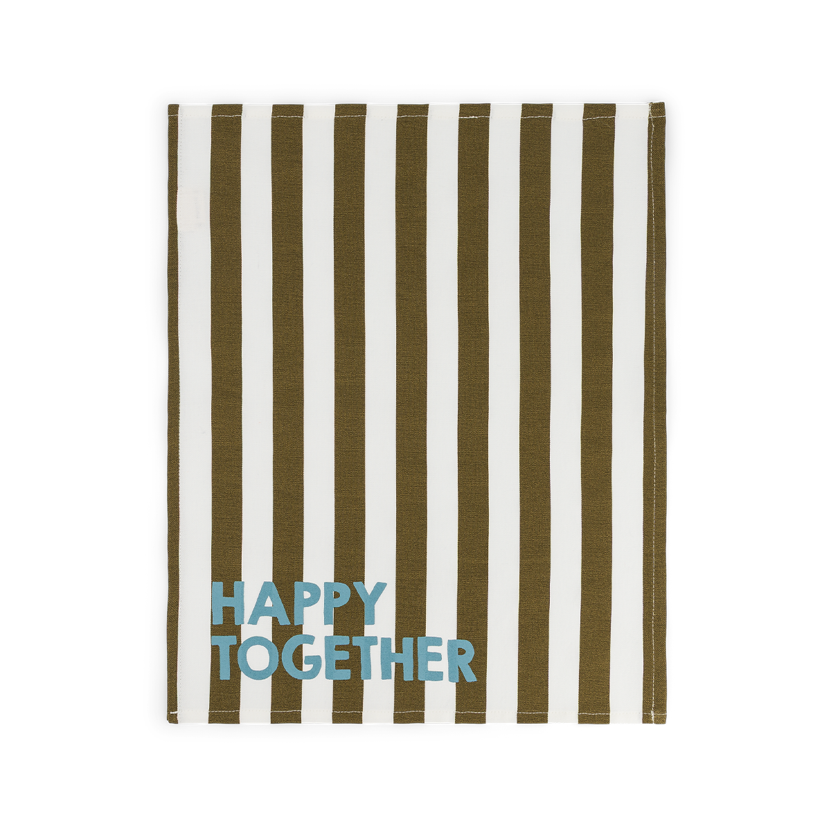 Set de table JEANNETTE - rayures olive HAPPY TOGETHER