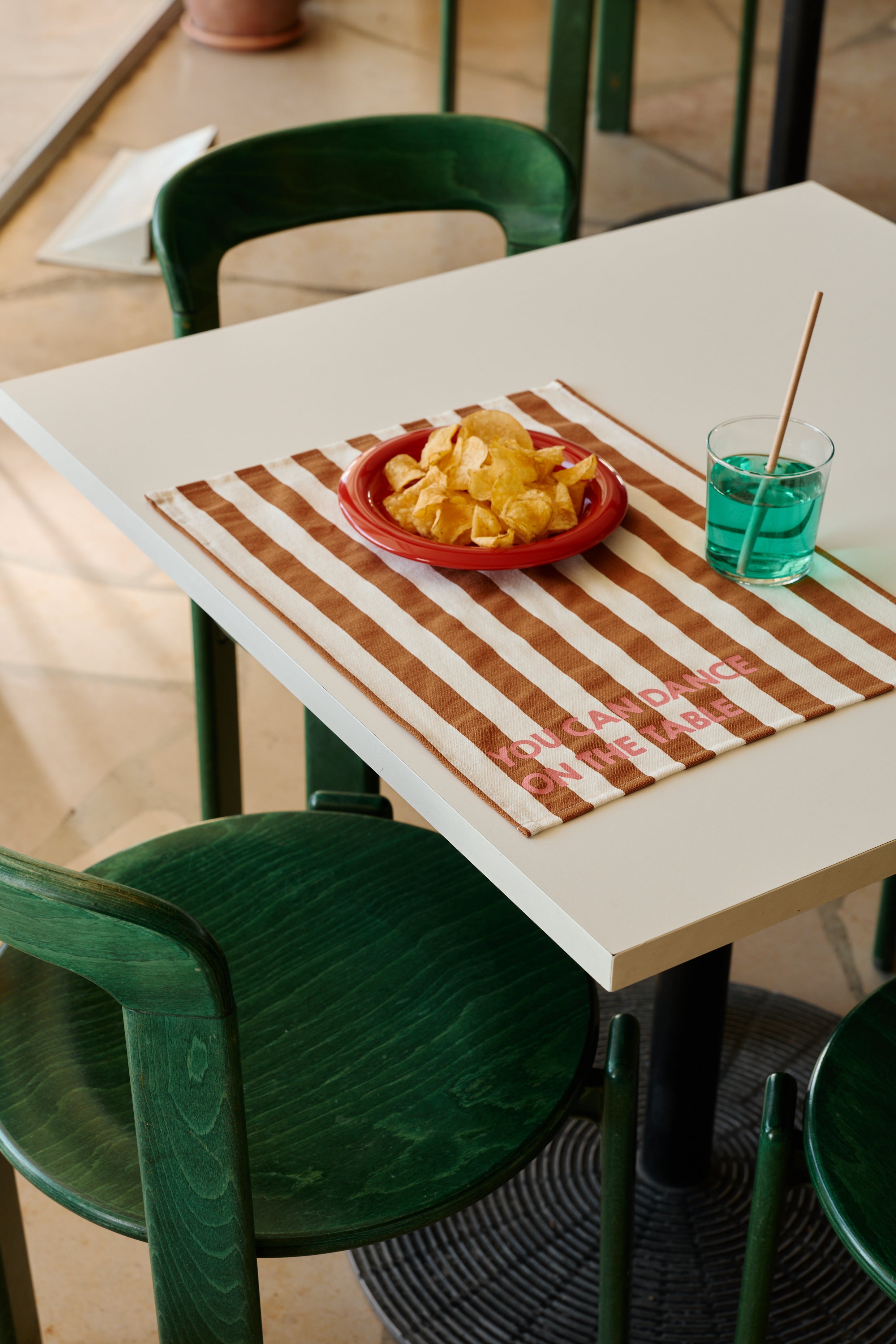 Set de table JEANNETTE - rayures pecan YOU CAN DANCE