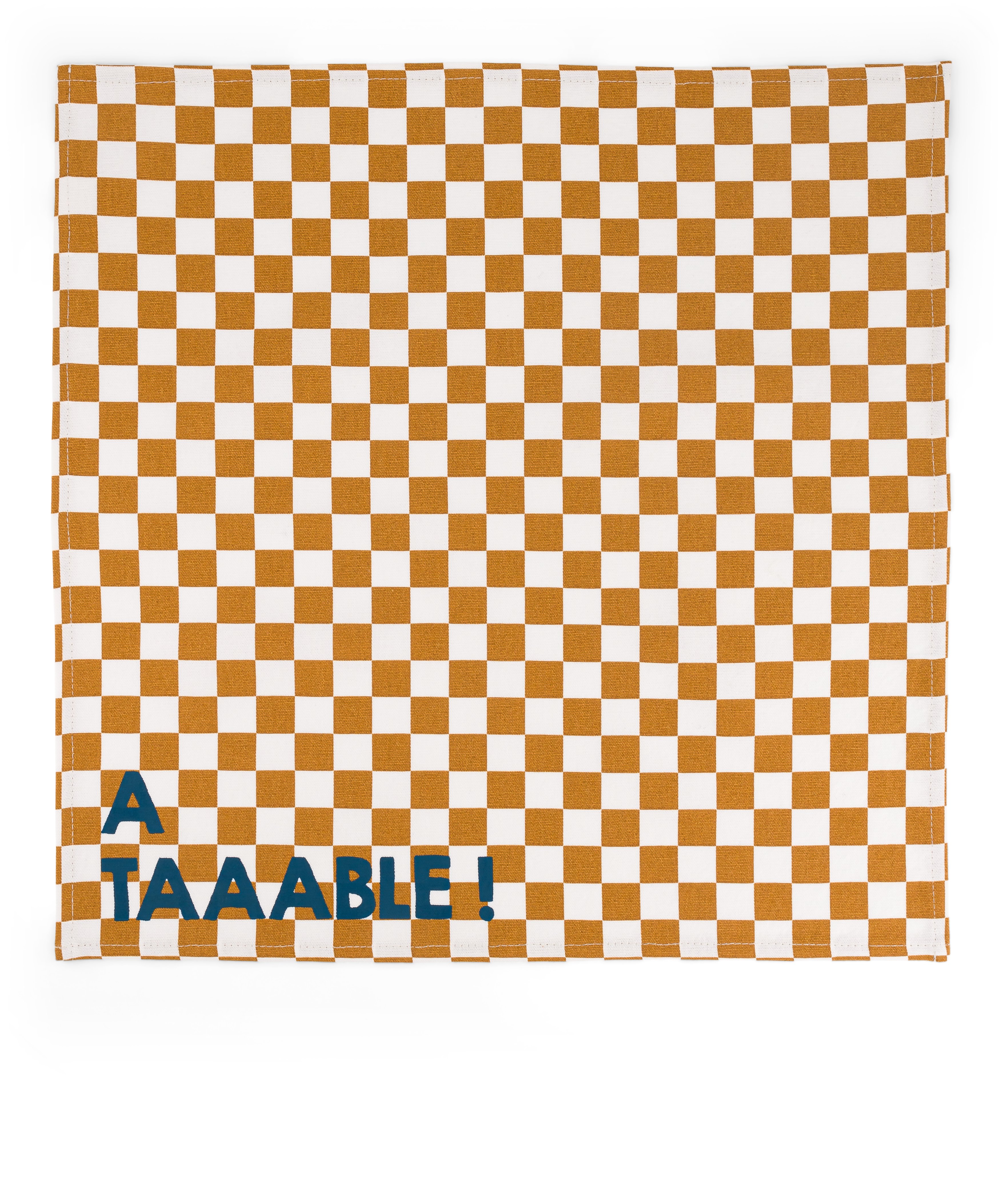 Serviette JOSEPHINE - damier caramel