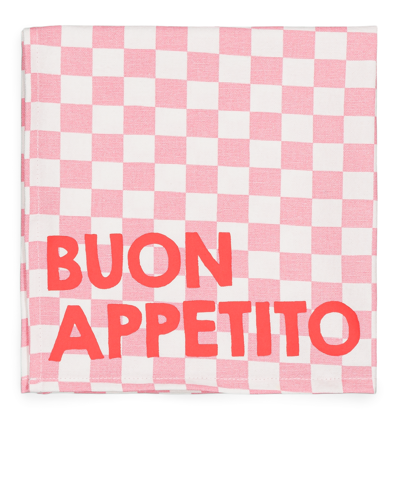 Lot de 2 serviettes JOSEPHINE - damier rose