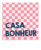 Lot de 2 serviettes JOSEPHINE - damier rose