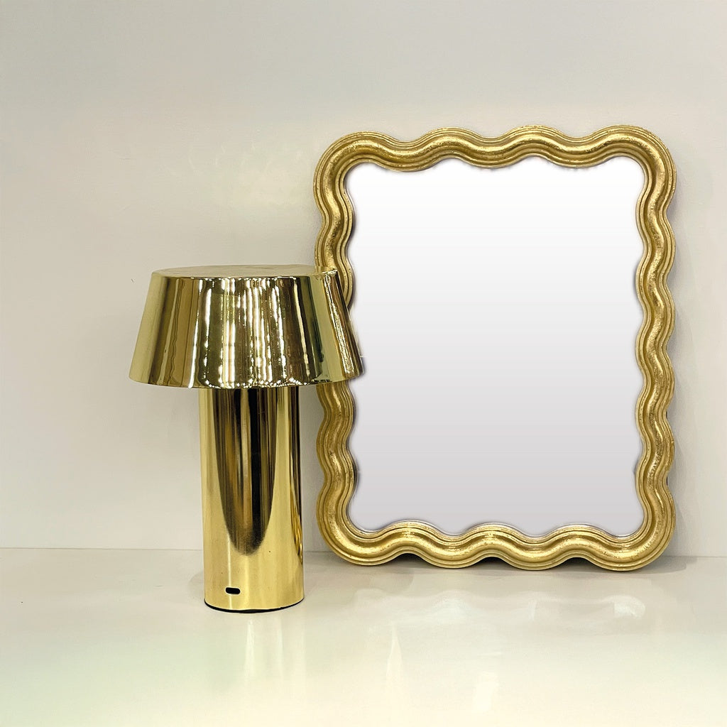Miroir ondulé - doré