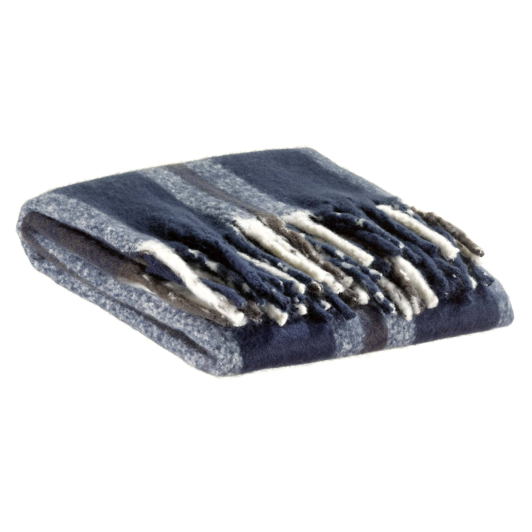 Plaid ISABEL - rayé marine