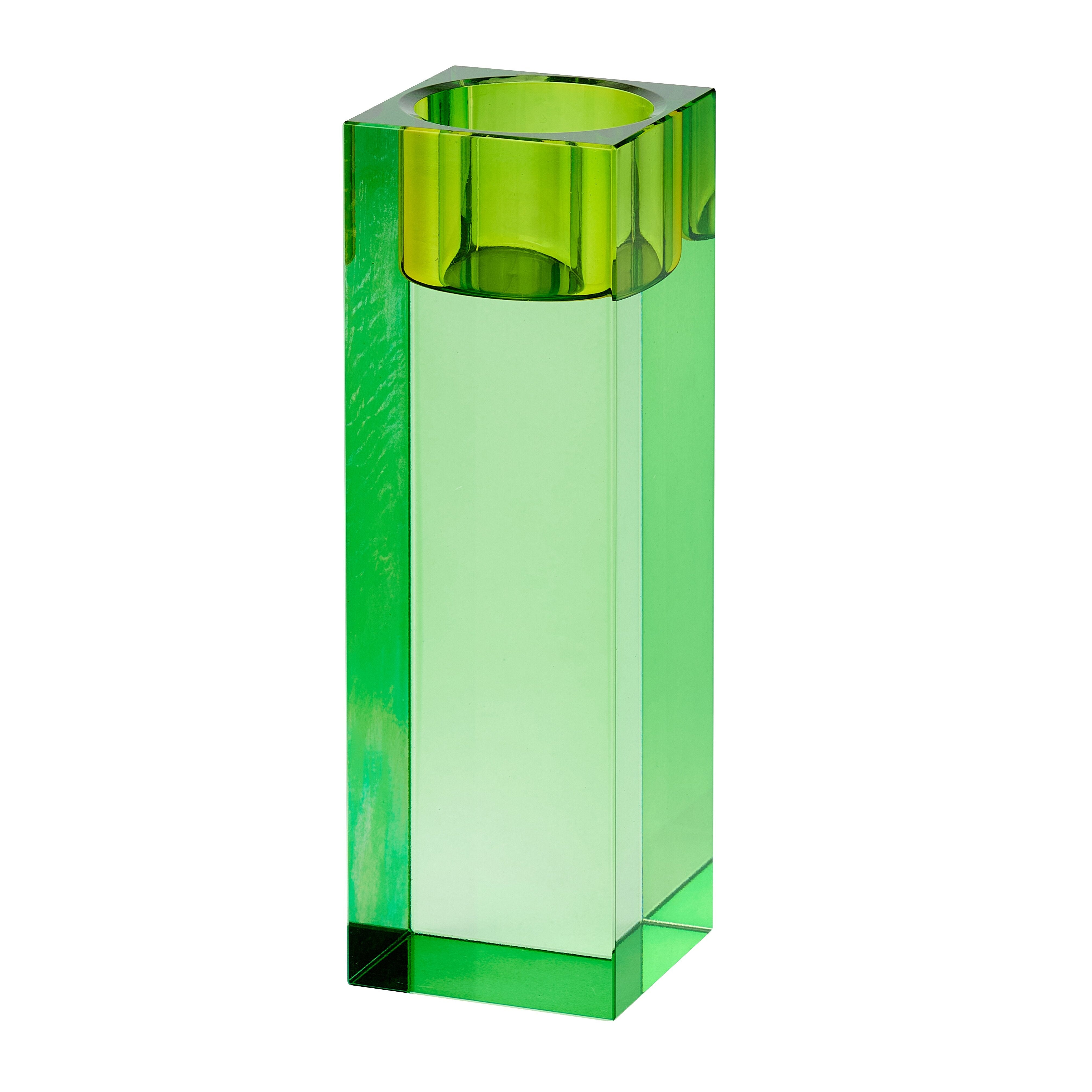 Bougeoir SARI en cristal - vert