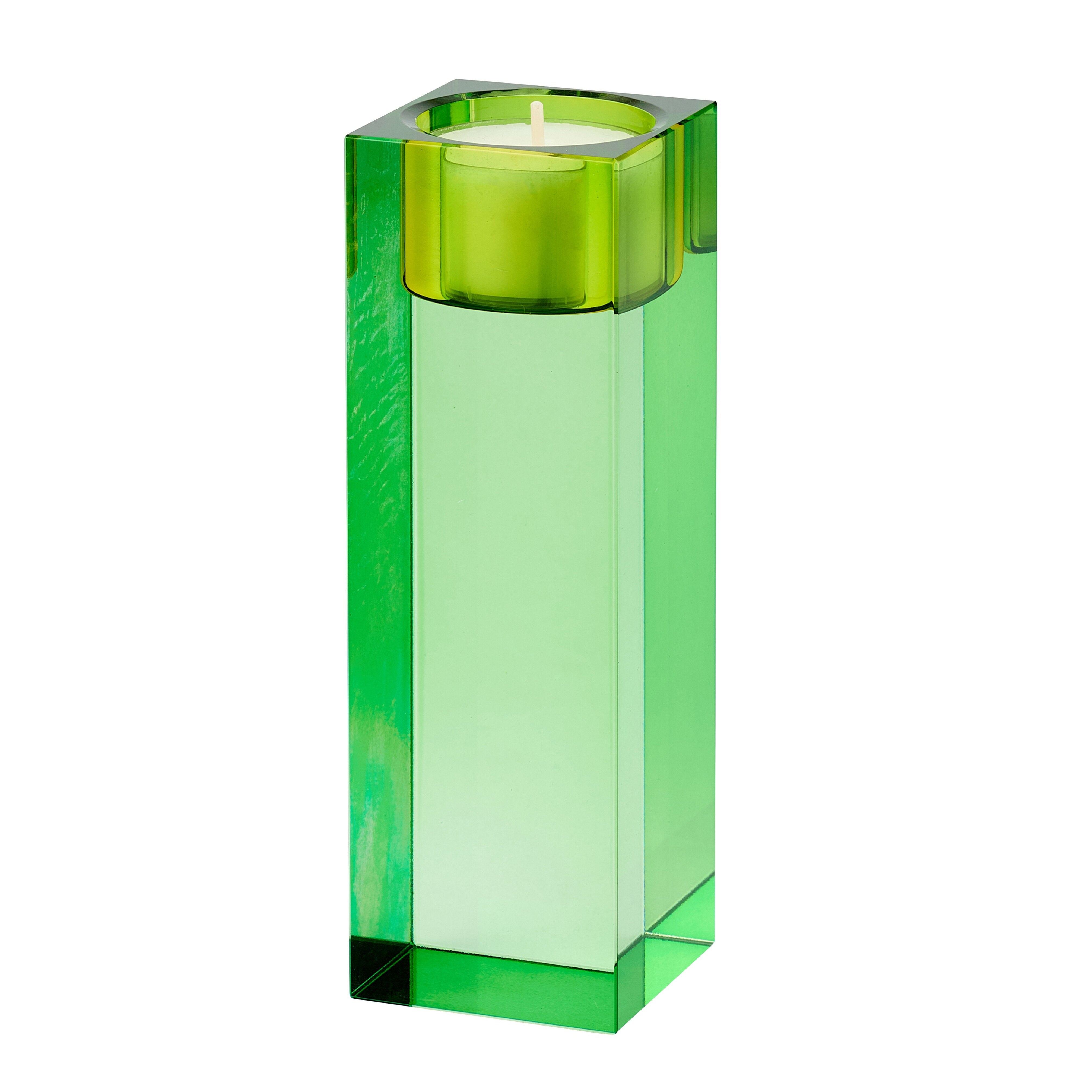 Bougeoir SARI en cristal - vert