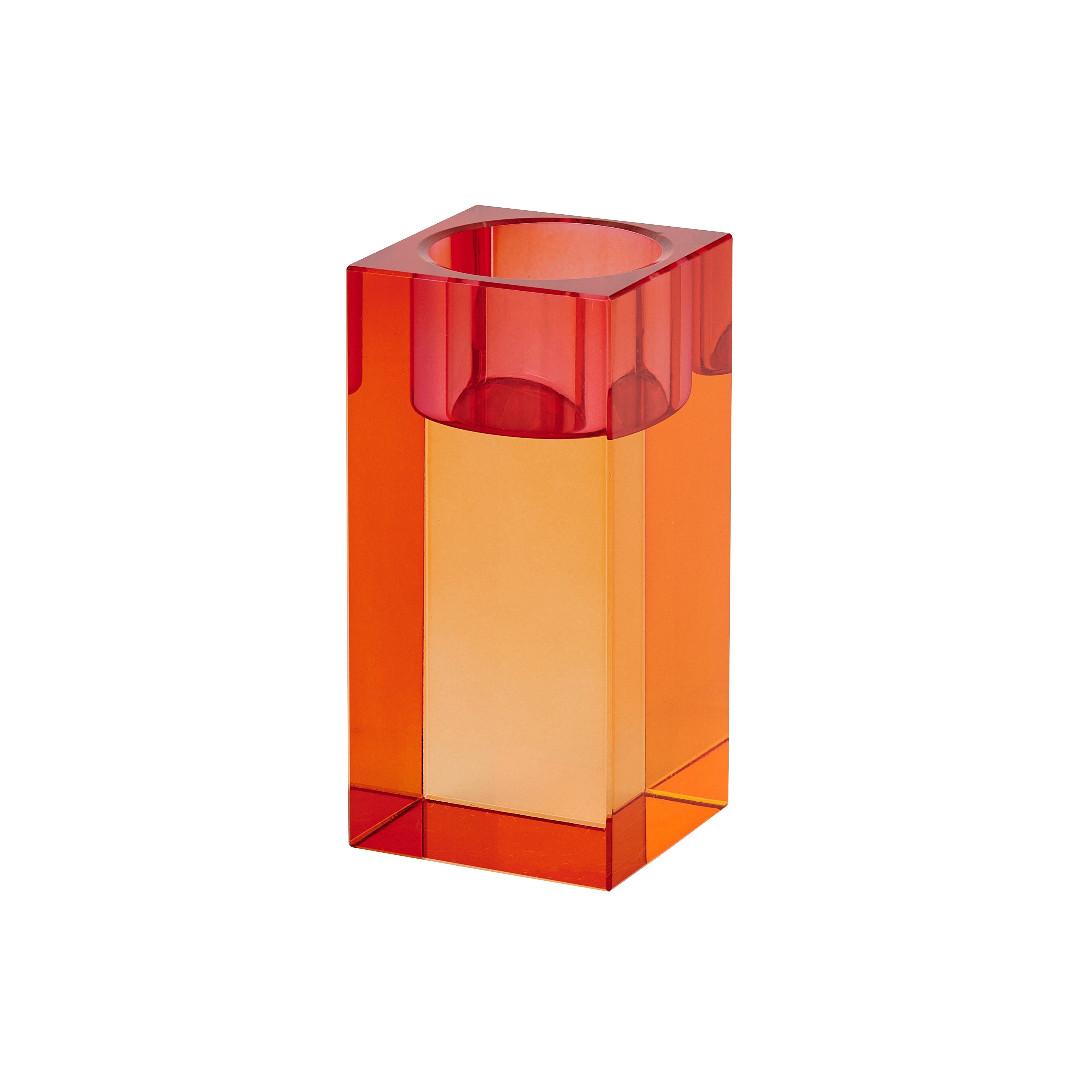 Bougeoir SARI en cristal - orange