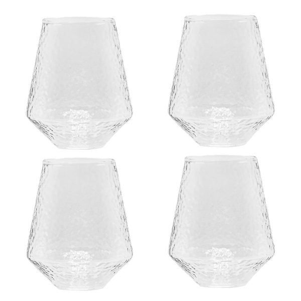Lot de 4 verres à eau CLAUDE - transparent