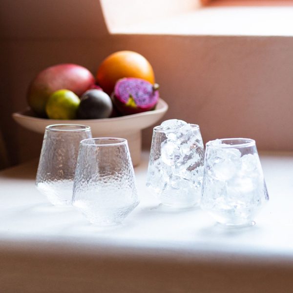 Lot de 4 verres à eau CLAUDE - transparent