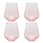 Lot de 4 verres à eau CLAUDE - rose