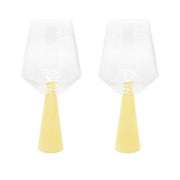 Lot de 2 verres à vin CLAUDE - clair / topaze opaque