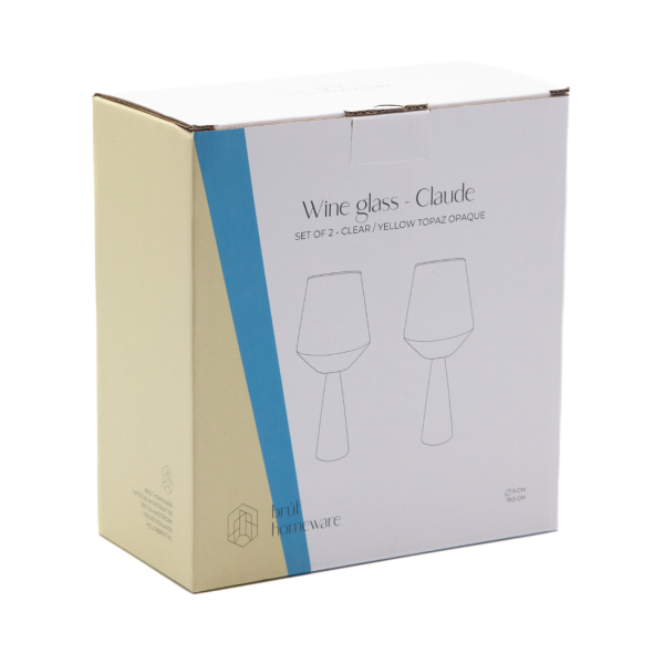 Lot de 2 verres à vin CLAUDE - clair / topaze opaque