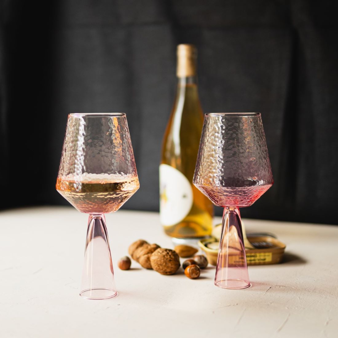 Lot de 2 verres à vin CLAUDE - rose