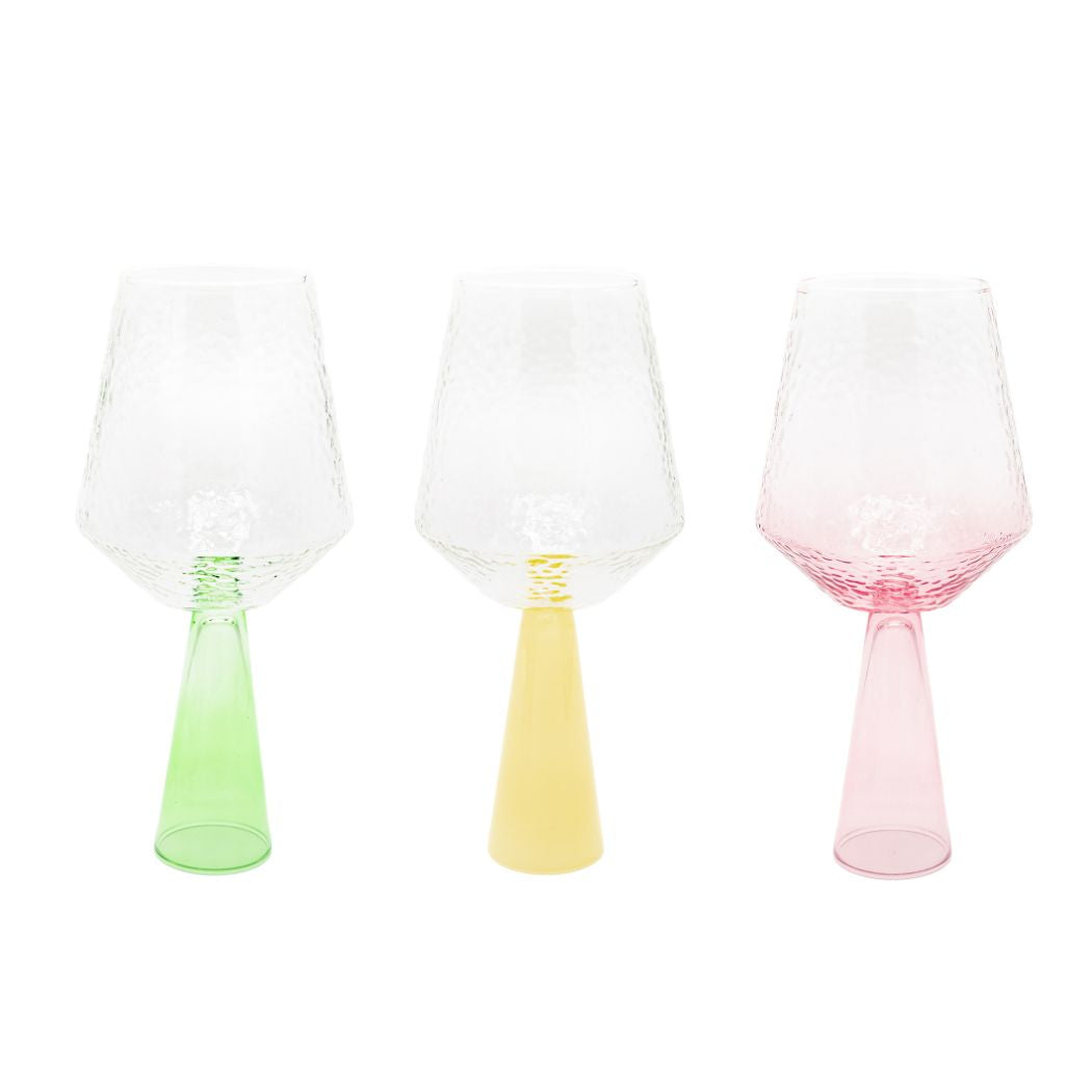 Lot de 2 verres à vin CLAUDE - rose