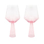 Lot de 2 verres à vin CLAUDE - rose