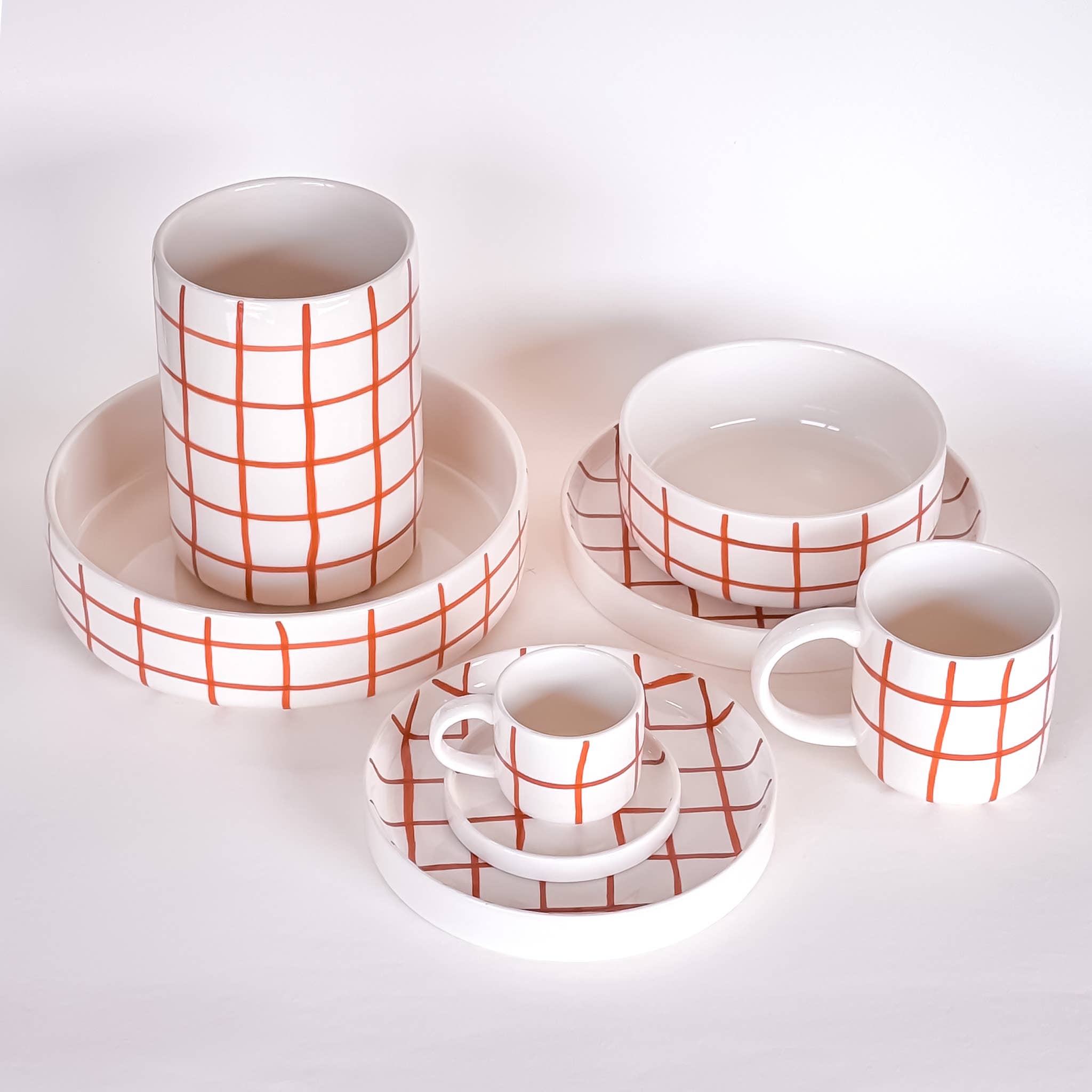 Mug GRID - cotto orange