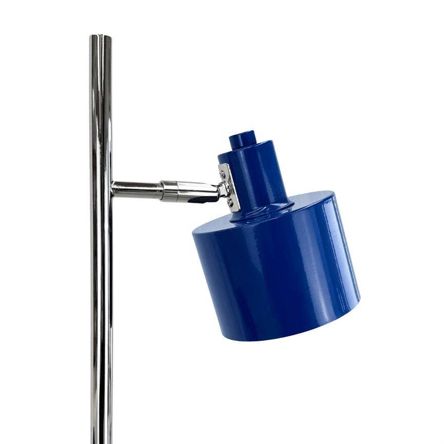 Lampadaire OCEAN bleu & chrome