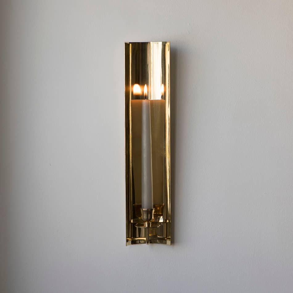 Applique à bougie en laiton