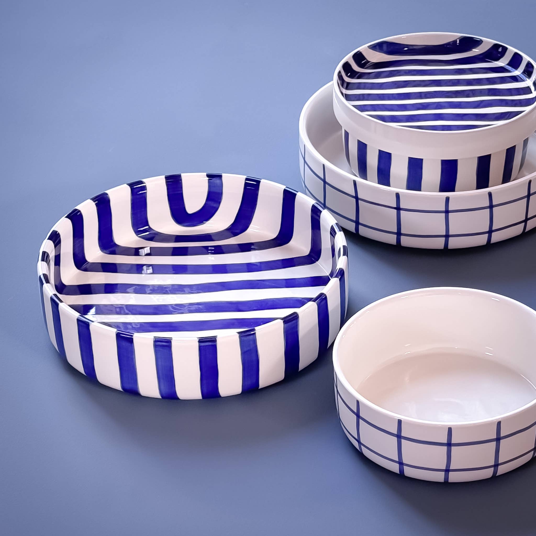 Grand bol STRIPES - mare blue