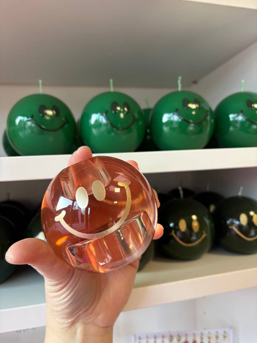 Bougie Smiley - vert forêt