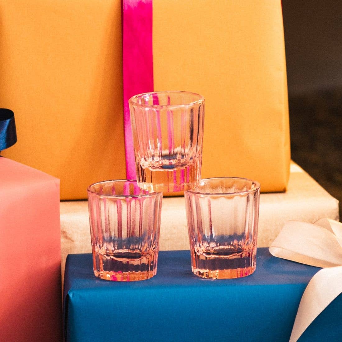 Verre à espresso REED - rose