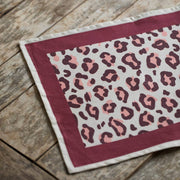 Lot de 2 Sets de table - Motif léopard rouge