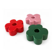 Lot de 3 bougeoirs fleurs Macro Flower
