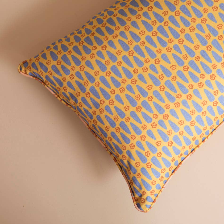Coussin floral POP orange - 40x60