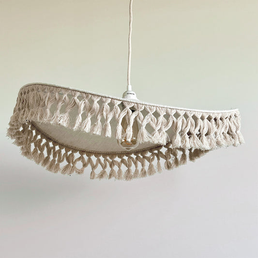 Abat‑jour Antoinette OPJET PARIS blanc PM Ø75 cm en coton fait main