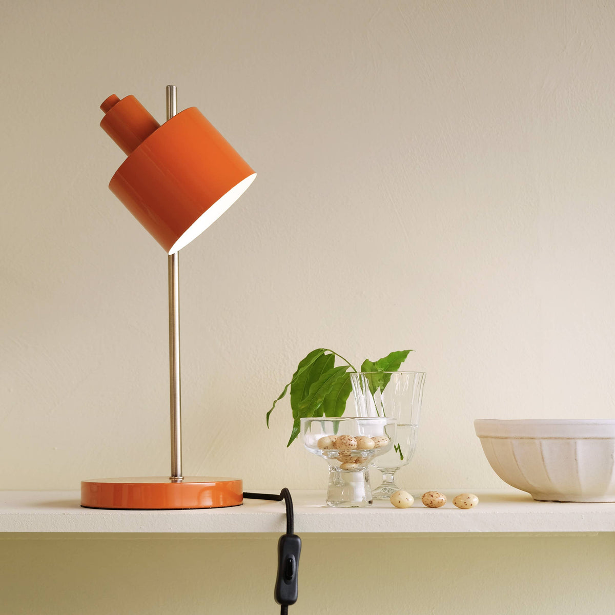 Lampe à poser OCEAN orange & laiton