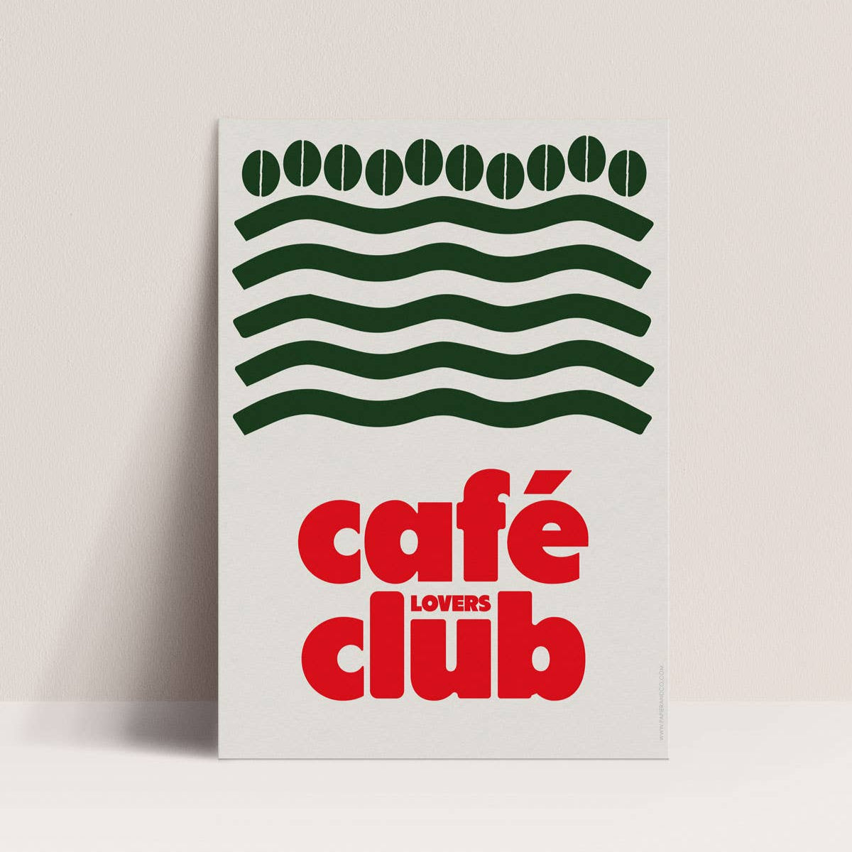 Affiche CAFE LOVERS CLUB de Papier and Co