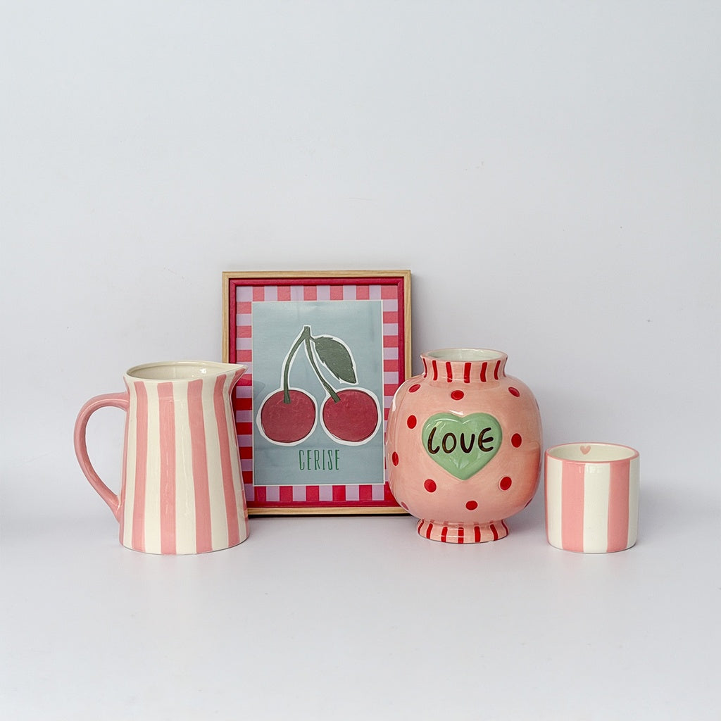 Vase LOVE rose