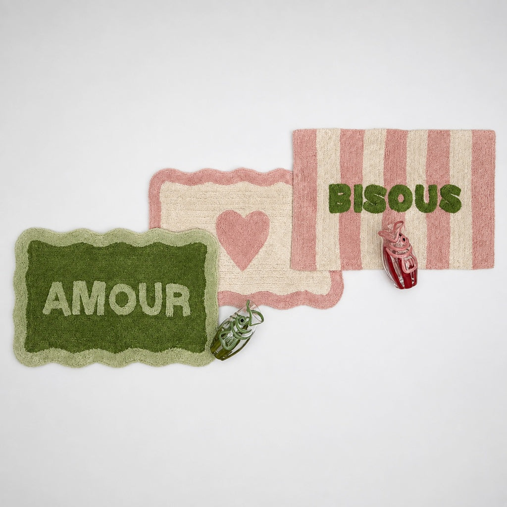 Tapis Amour ondulé – 50 × 80 cm