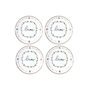 Set de 4 assiettes à dessert avec motif "Bisous" – Opjet Paris