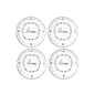 Set de 4 assiettes à dessert avec motif "Bisous" – Opjet Paris