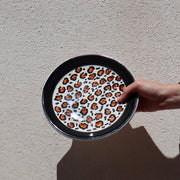 Assiette plate motif léopard, fabriquée en Espagne, Maison MARMOL