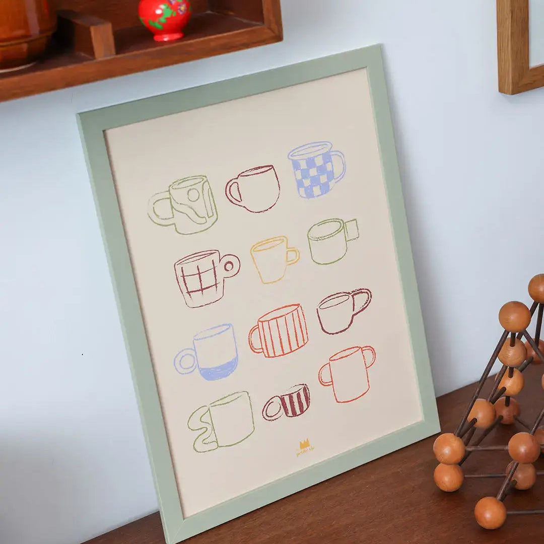 Affiche - Les tasses