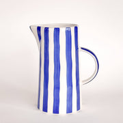 Carafe en céramique rayée KANNE - mare blue
