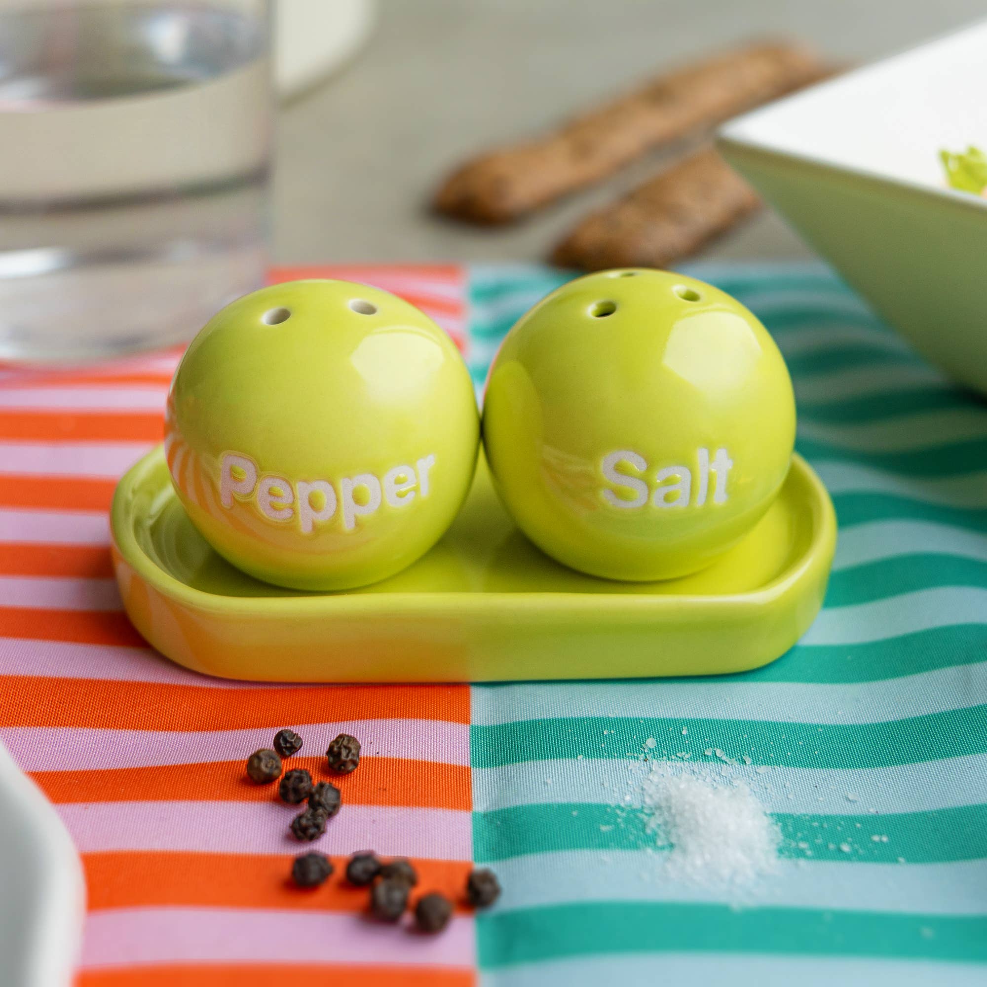 Salière & poivrière Ping-Pong - vert citron