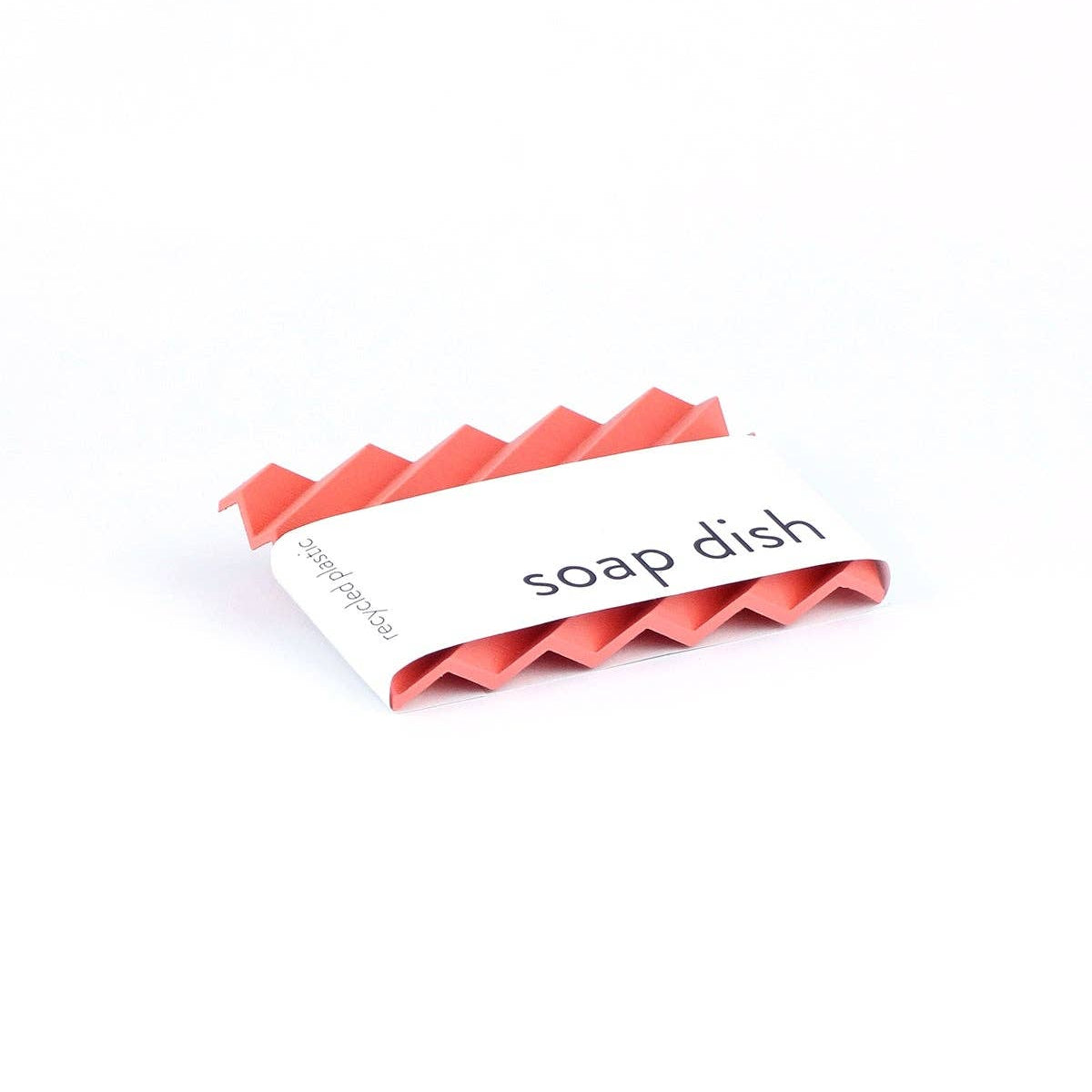 Porte-savon en plastique recyclé – Rouge Corail Cascade