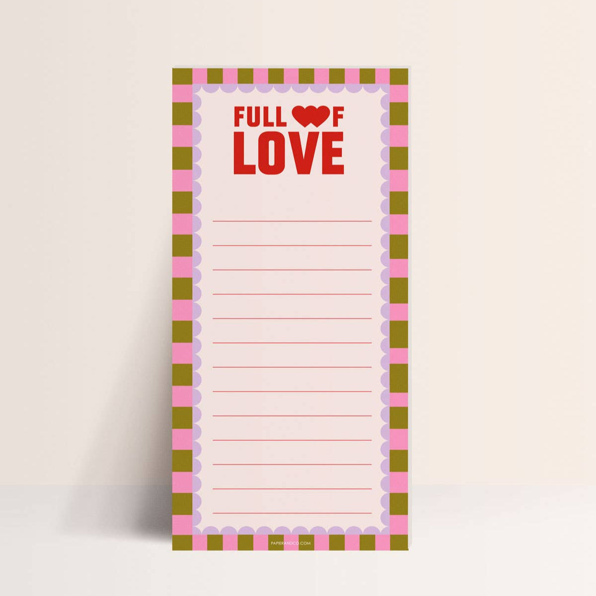 Bloc-notes FULL OF LOVE : Laissez parler votre cœur