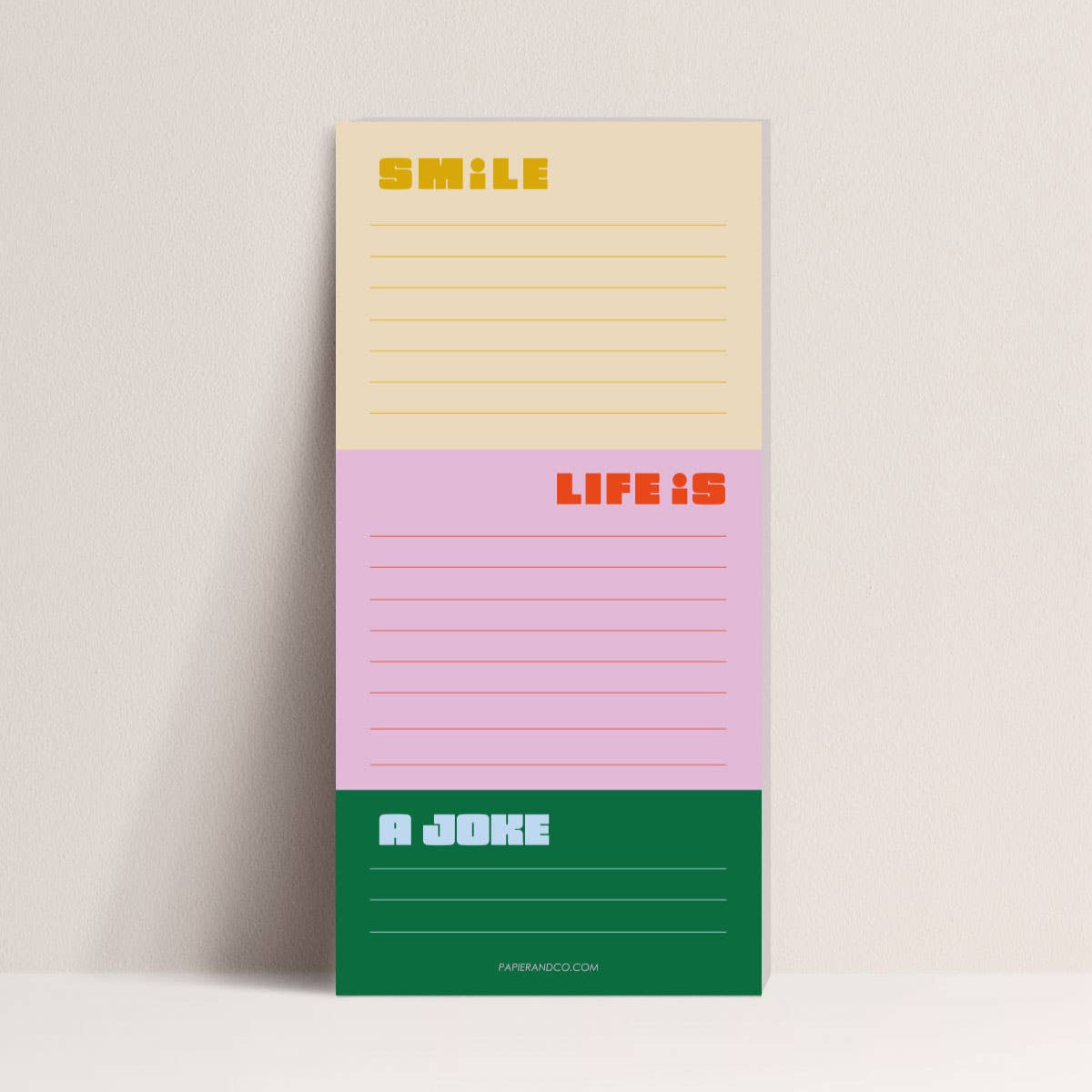 Bloc-notes SMILE, LIFE IS A JOKE : Légèreté et humour au rendez-vous