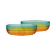 Set de 2 bols OCEAN - bleu & orange