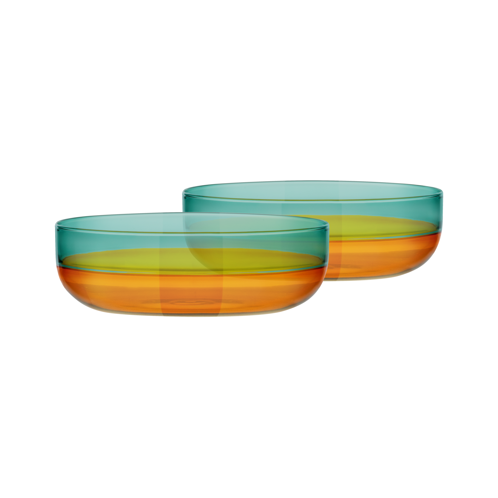 Set de 2 bols OCEAN - bleu & orange